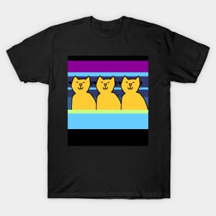 Three Peaceful Cats T-Shirt